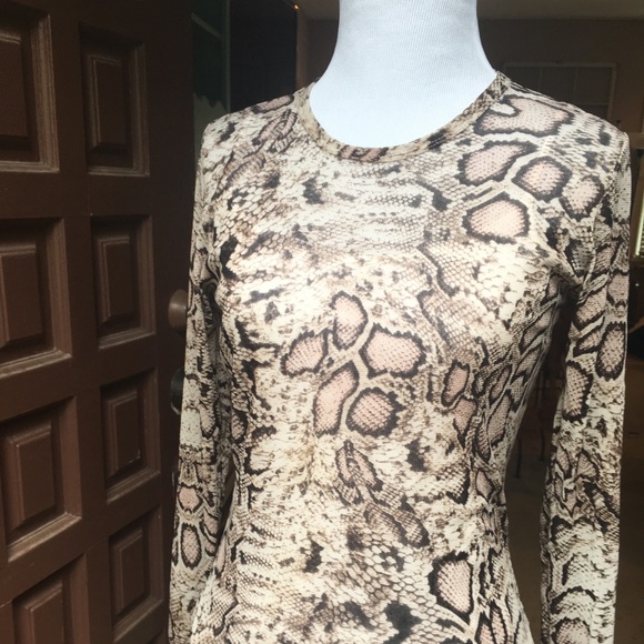 Karen Kane Tops - Karen Kane Sheer Python print blouse